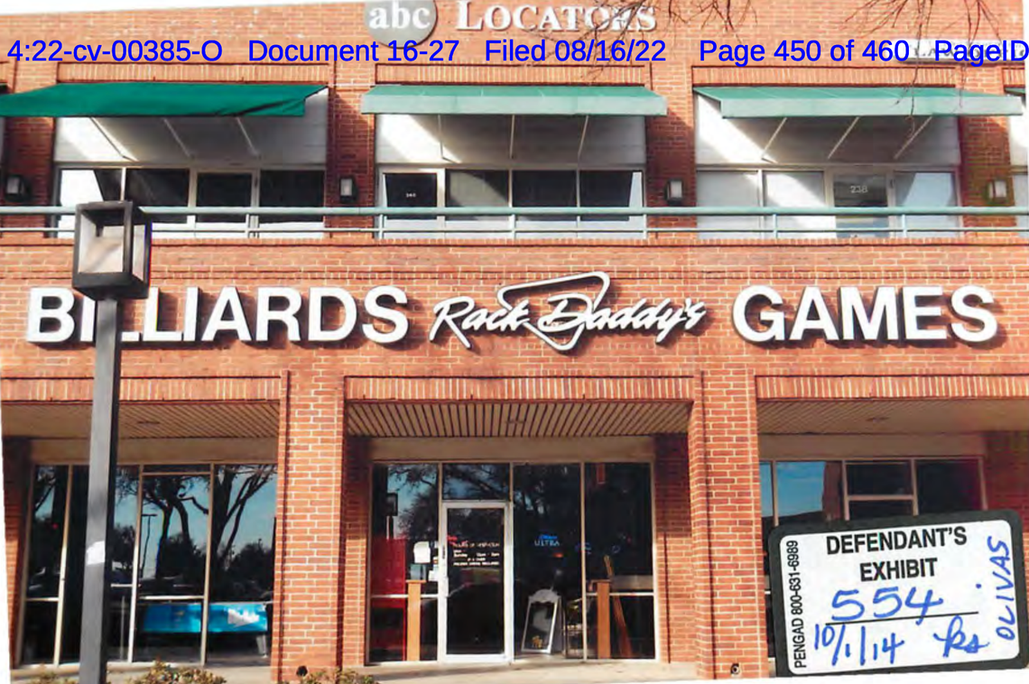 As Thomas Olivas waited for Mechelle Gandy to send him her address, he told investigators that he got a beer at the now closed Rack Daddy’s bar on North Collins Street. (Olivas didn’t remember the name of the bar on the day he was interviewed and he described it as a pool hall; by the time investigators checked his alibi, a year had passed.)