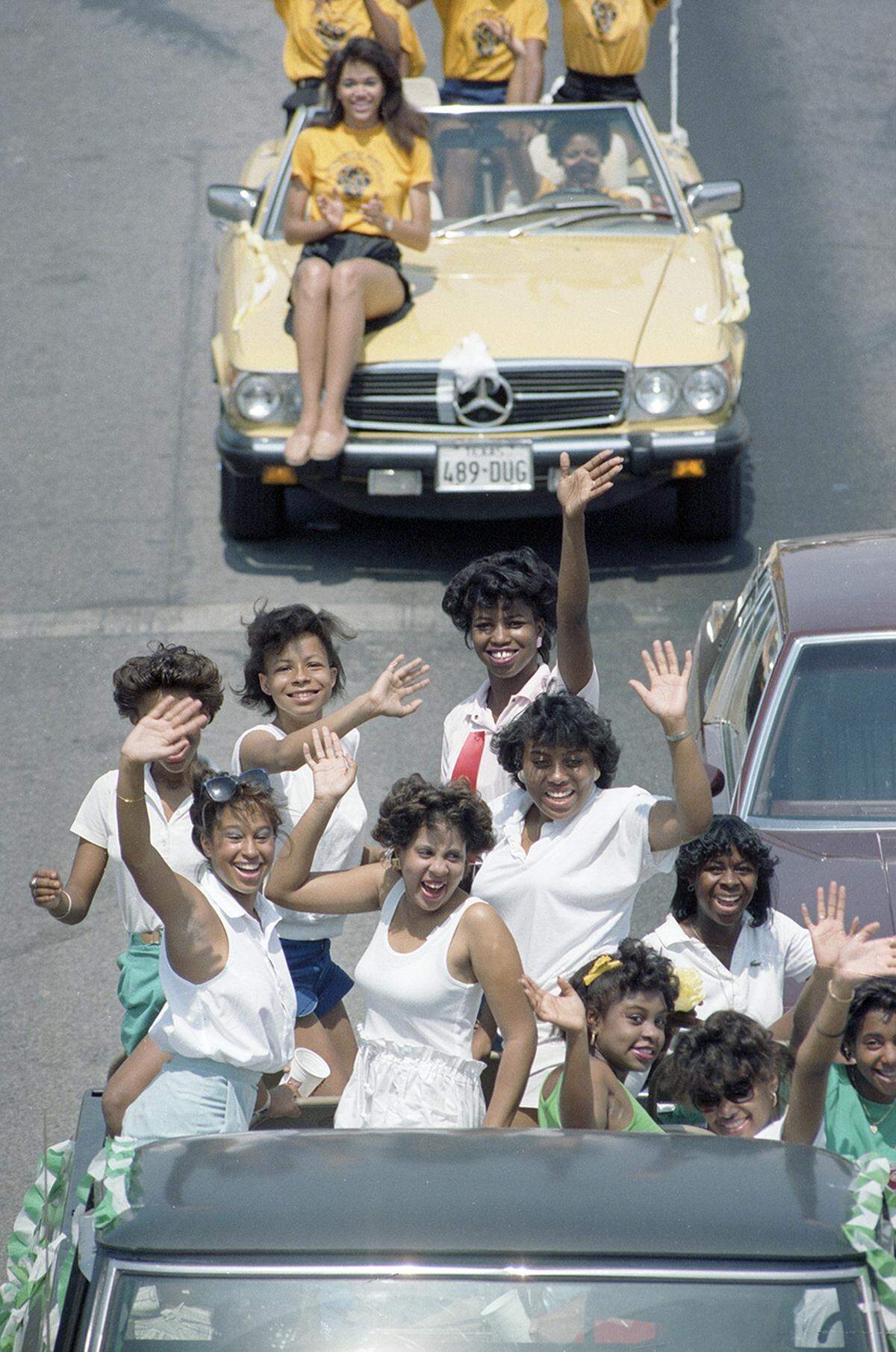 Juneteenth parade participants in Fort Worth in 1985