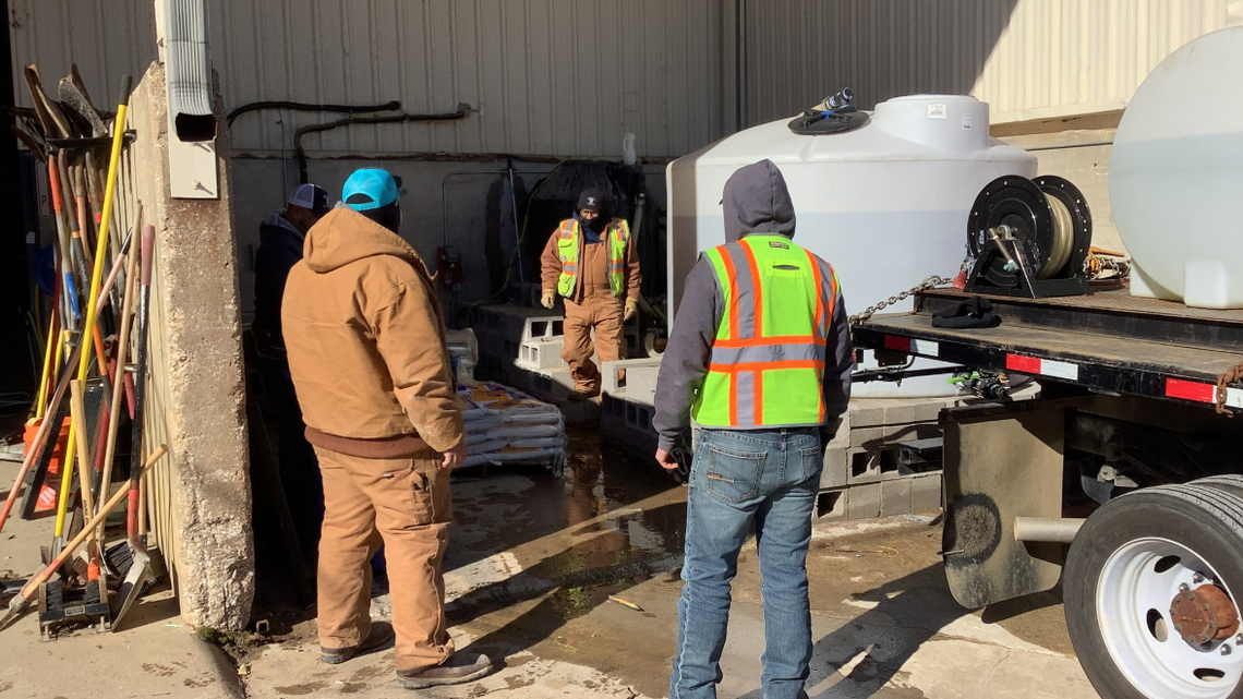 City of Southlake public works employees getting ready to brine city roads starting this Thursday ahead of the expected winter storm.