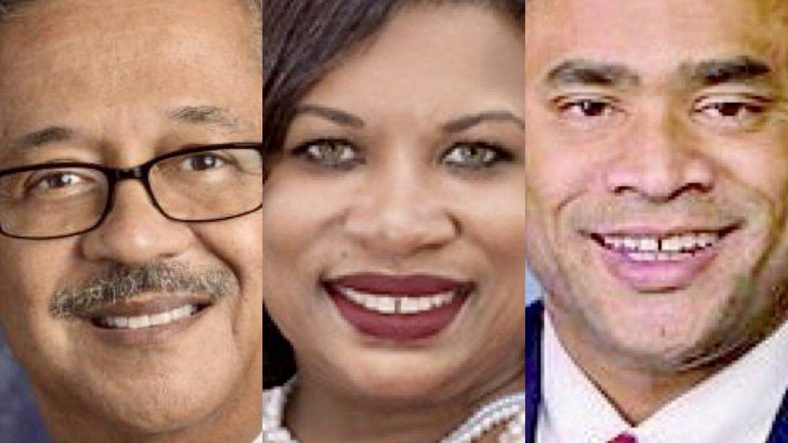 Commissioner Roy Brooks, City Councilwoman Kelly Allen Gray and U.S. Rep. Marc Veasey.