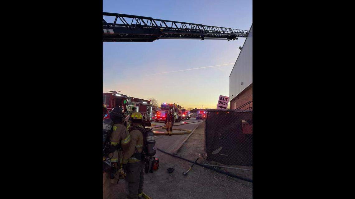 A two-alarm fire at Aledo Middle School on Thursday morning, Jan. 13, 2022, has left the campus closed down for the day, officials said.