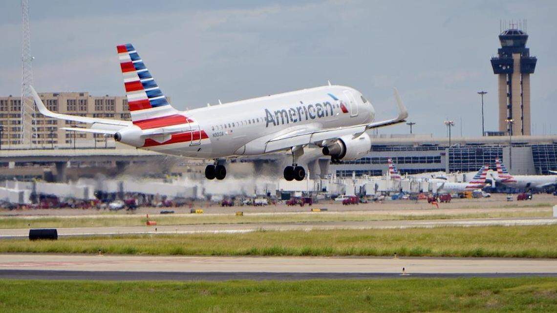 An American Airlines jet takes off from DFW Airport in this file photo.