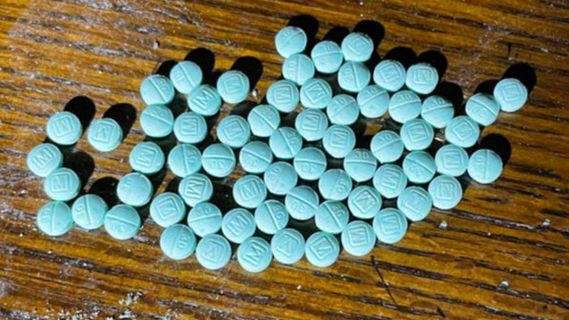 An archive photo of fentanyl pills seized by North Texas law enforcement.