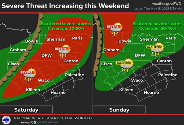 Weekend severe thunderstorm forecast for North Texas | Fort Worth Star ...