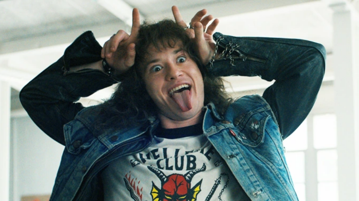 Joseph Quinn as “Eddie Munson” in Stranger Things.