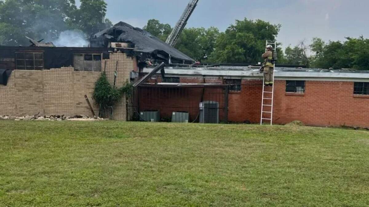 The Dallas Indian Revival Center was seriously damaged Wednesday in an accidental fire ignited by a torch, according to Dallas Fire-Rescue.