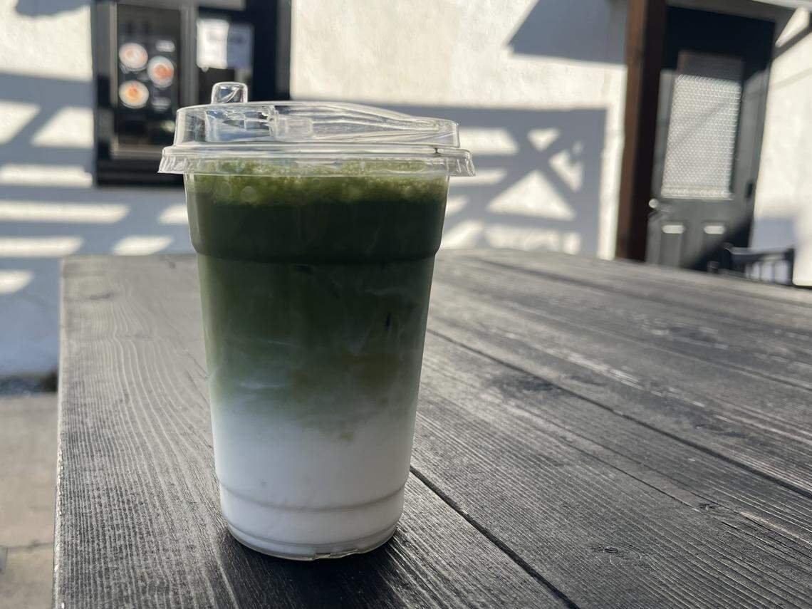A classic matcha latte from Sweet Stacks on Jan. 21, 2026 in Fort Worth.