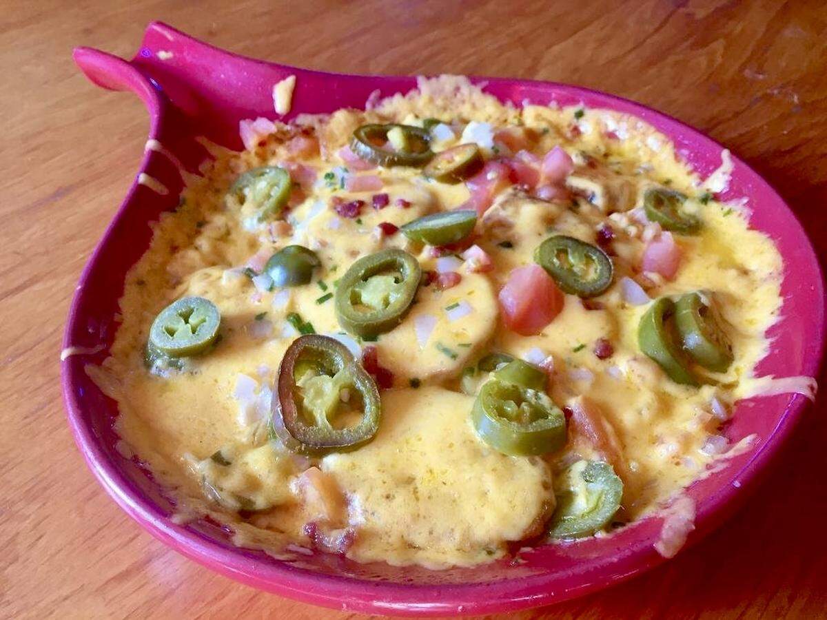 “Irish nachos” potato skins originated at J. Gilligan’s in Arlington, as seen March 12, 2017.