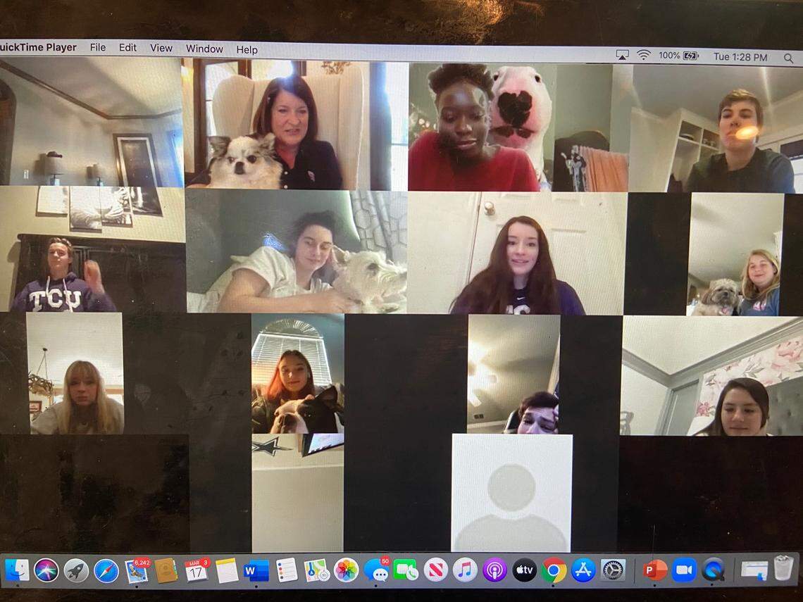 Upper School English teacher Amy Wright hosted a “bring your pet to school day.”