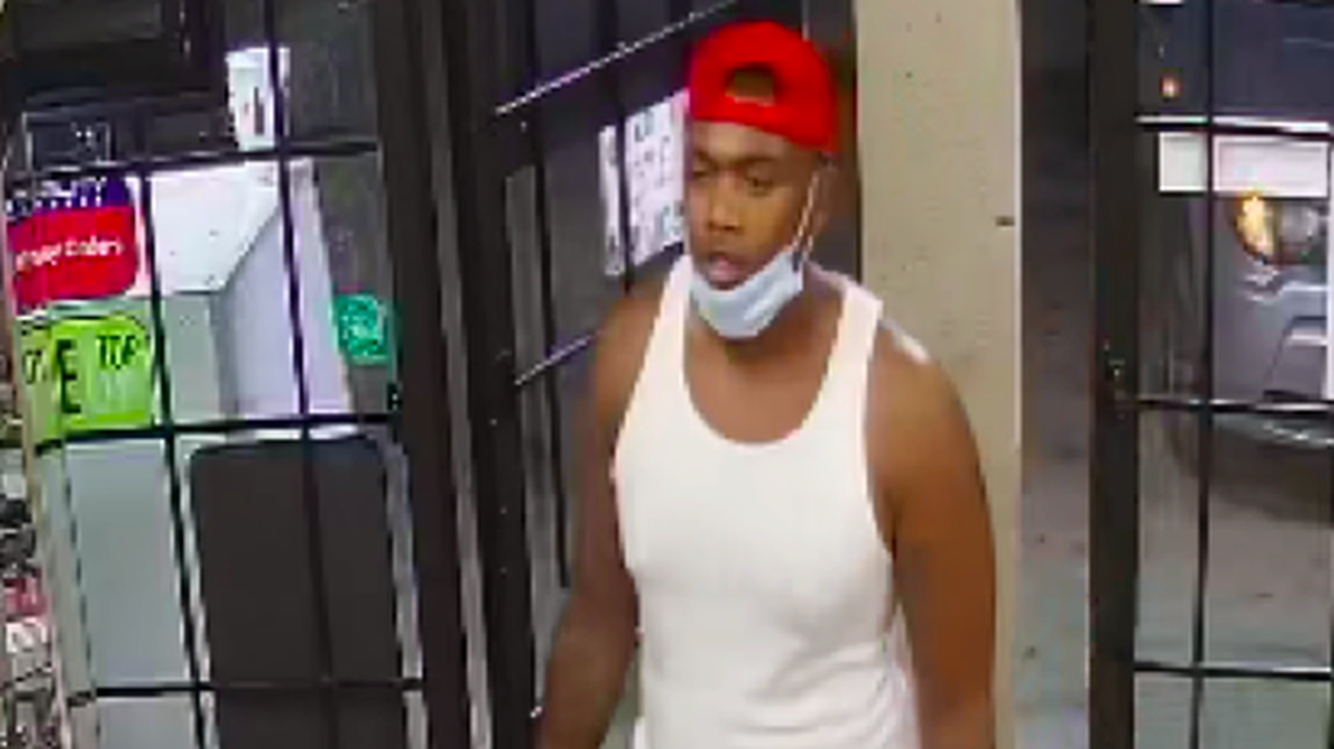 Police are looking for a man, shown in a security photo, in connection with a fatal shooting in Arlington on Thursday morning. Anyone with information on the man or the shooting is asked to call Detective Grant Gildon at 817-459-5691 or Tarrant County Crime Stoppers at 817-469-TIPS, police said.