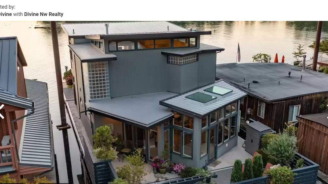 A floating house in Portland, Oregon, has listed for $1.8 million. The house comes with a smaller floating house — known as a tender house.