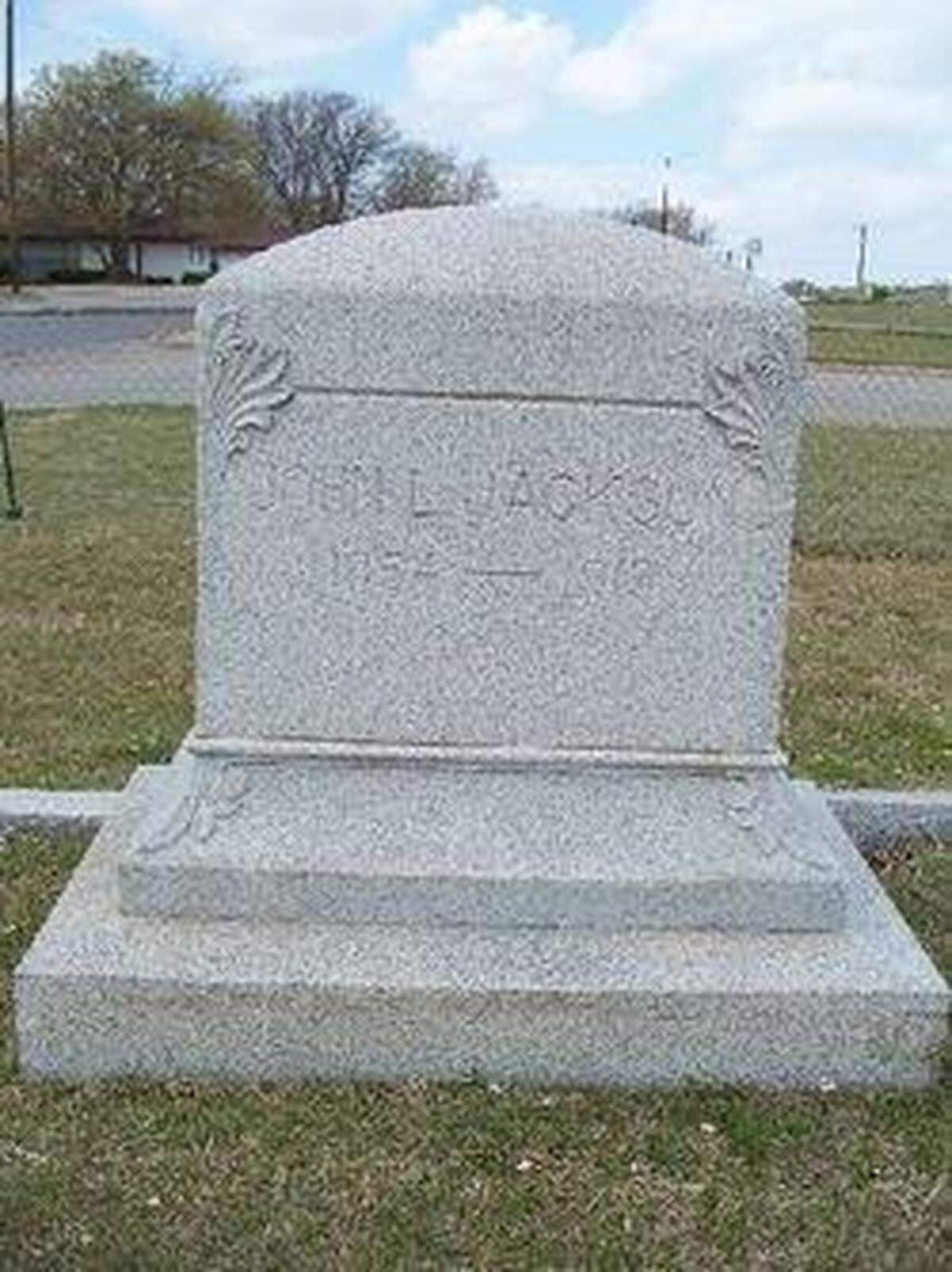 John L. Jackson, whose grave is in Benbrook, left his fortune to the Spiritualist church when he died in 1919, leading to a lengthy legal battle over the money.