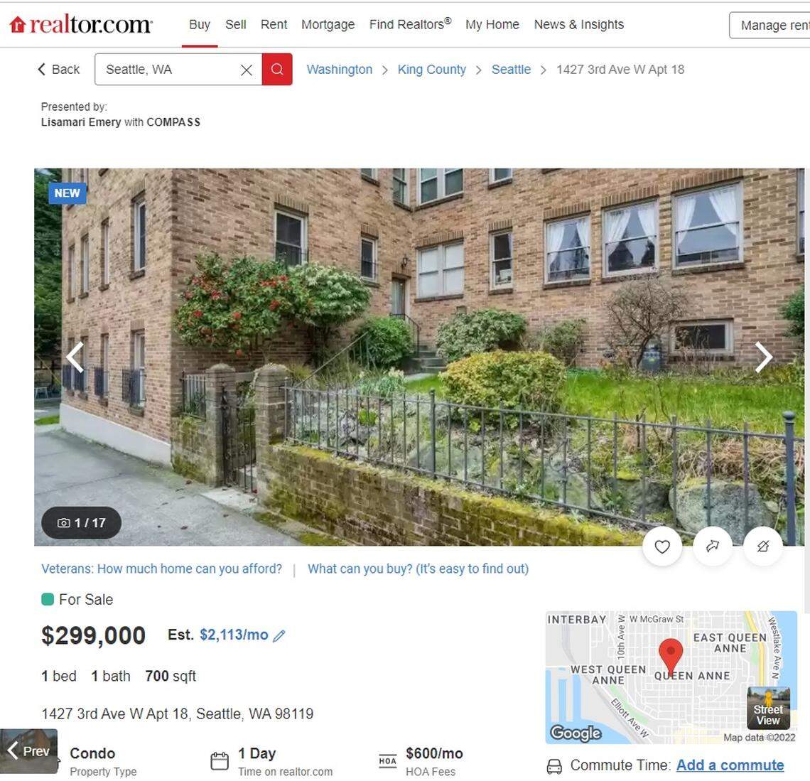 What will $299,000 get you in Seattle? This 700-square foot condo.