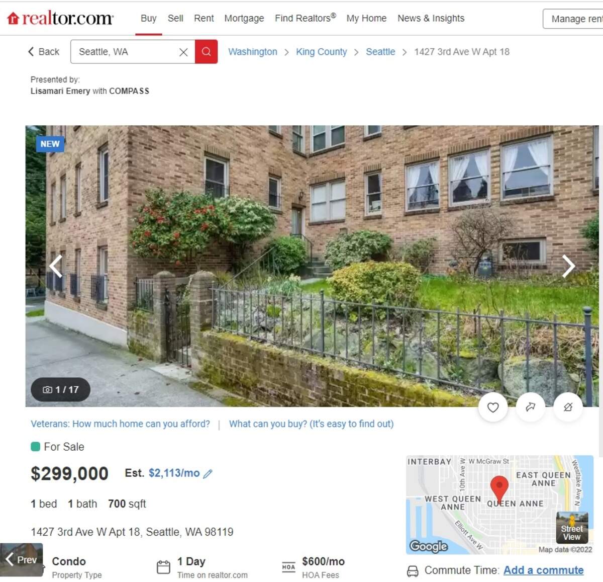 What will $299,000 get you in Seattle? This 700-square foot condo.