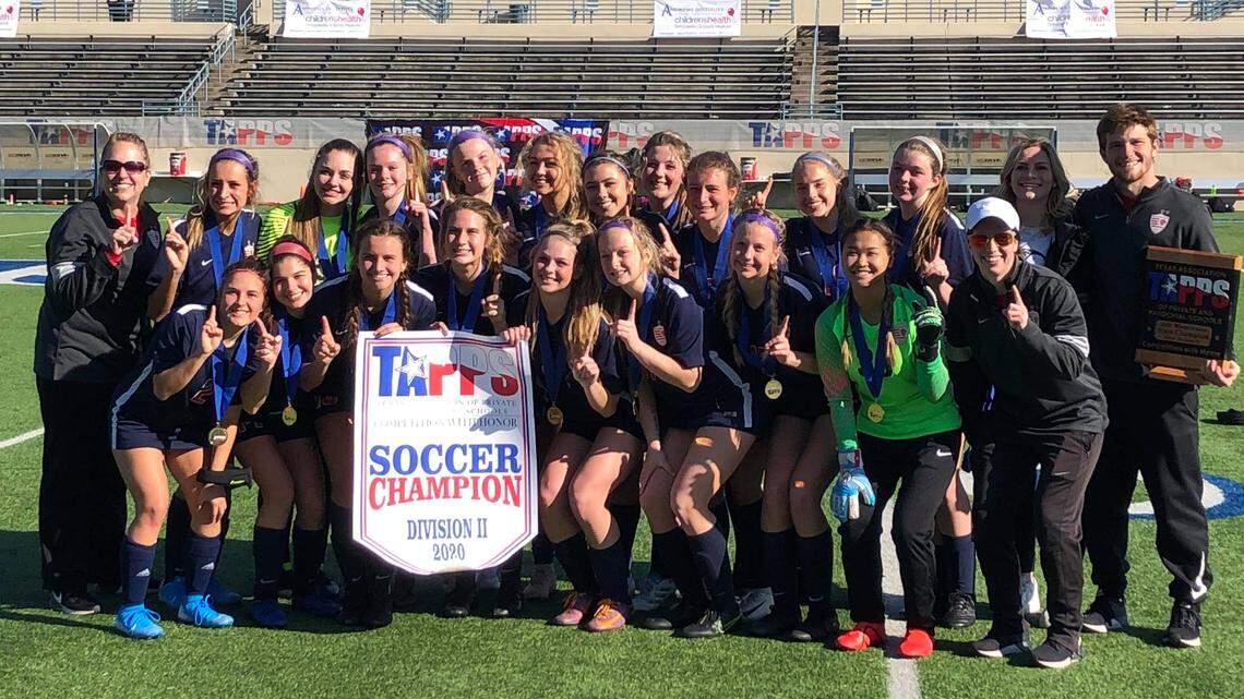 Grapevine Faith defeated San Antonio Christian 2-0 to win its second straight TAPPS D2 state title game at Waco ISD Stadium Friday Feb. 21, 2020.