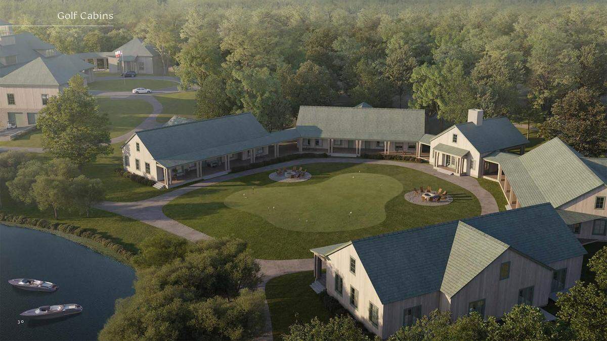The “Freestone” project includes a planned 16 guest houses, which “provide a venue to host guests overnight on property, apart from your lake estate,” according to marketing materials about the development.