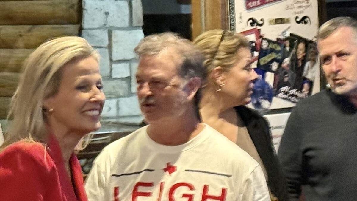 Republican Leigh Wambsganss of Southlake greets her backers as she arrives for her party after qualifying for the state Senate District 9 special election runoff. The event was at Niki’s Italian Bistro in North Richland Hills, Texas, Nov. 4, 2025