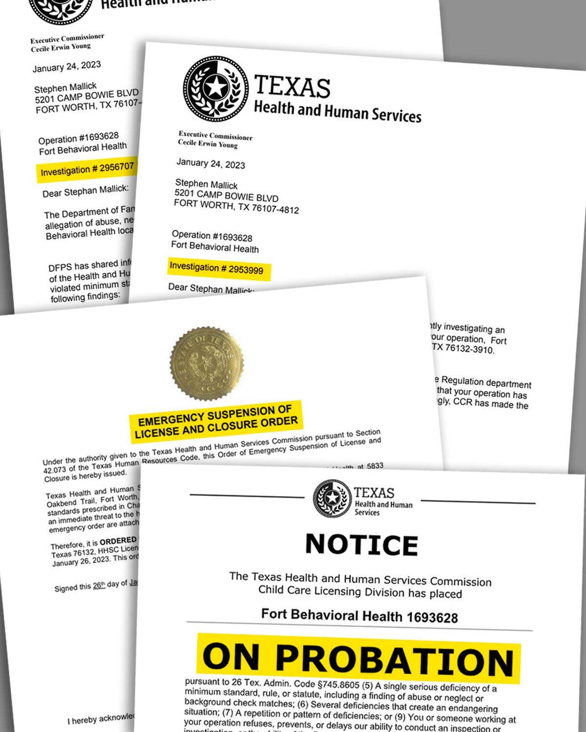 Fort Behavioral Health, a residential treatment center in Fort Worth, was temporarily shut down by the state in January.