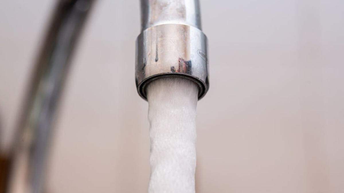 Illustration of an open faucet with water flowing from it in Clermont-Ferrand France on January 24 2025. On Thursday, January 23, an investigation by UFC-Que Choisir and the environmental NGO Generations Futures revealed the widespread presence of PFAS, the so-called forever pollutants, in tap water across metropolitan France, notably highlighting a concerning level of TFA. (Photo by Romain Costaseca / Hans Lucas / Hans Lucas via AFP) (Photo by ROMAIN COSTASECA/Hans Lucas/AFP via Getty Images)