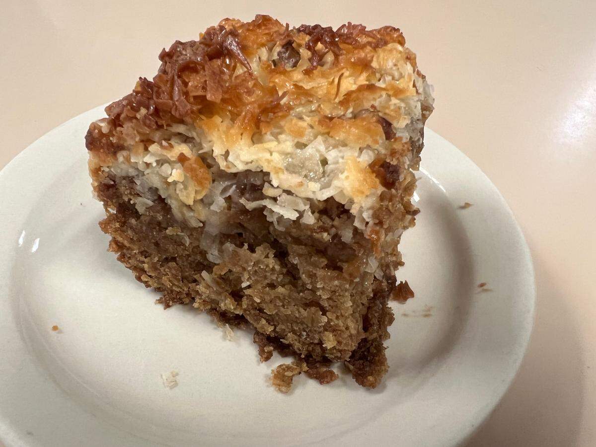 Oatmeal cafe is among the traditional desserts at West Side Cafe in Fort Worth.