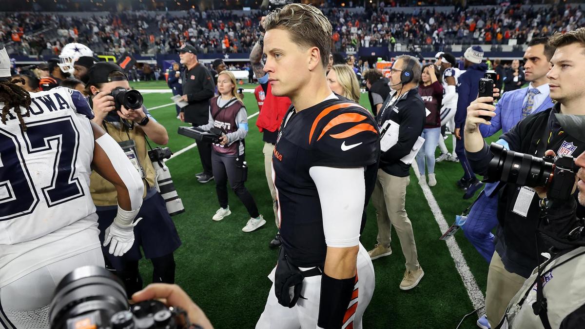Cincinnati Bengals quarterback Joe Burrow following his team’s win against the Dallas Cowboys on Monday, Dec. 9, 2024, at AT&T Stadium in Arlington.