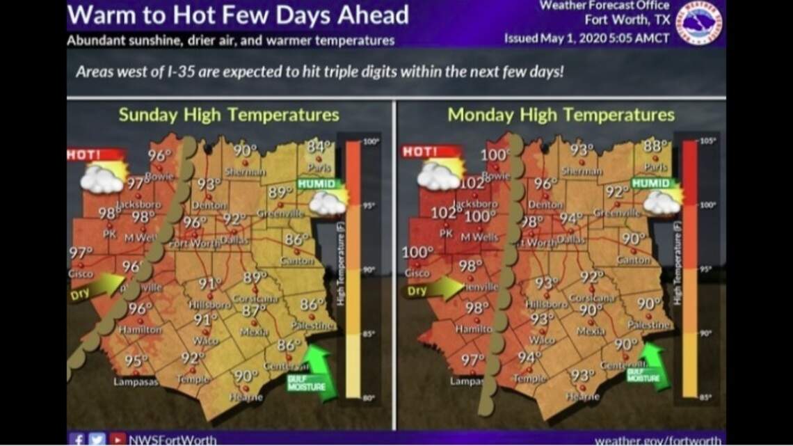 Hot temperatures in forecast for North Texas on Sunday, Monday | Fort ...