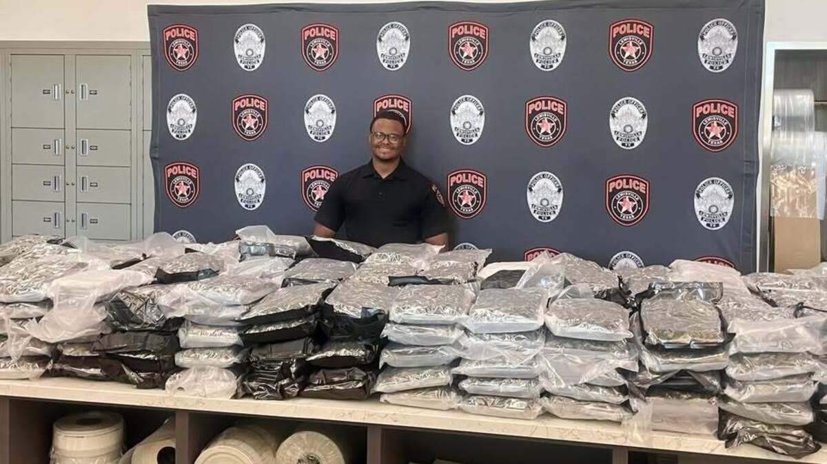 Lewisville police confiscated 285 pounds of marijuana during a traffic stop for expired registration and no insurance on Sunday, Aug. 3, police said