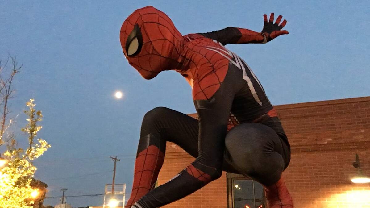 Burleson’s own Spider-Man, who is 22, has been making the rounds for about three years. “I prefer to stay anonymous as I don’t want to be credited for what I do, and it adds to the Spider-Man character,” he said. “Plus, I don’t want actual weirdos to look me up or message me on my personal things.”