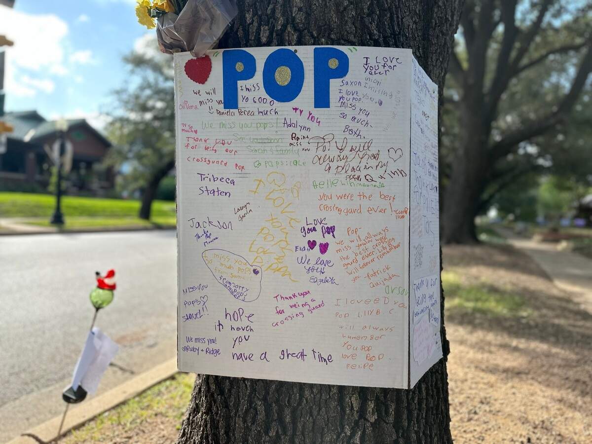 Lily B. Clayton Elementary students wrote messages to honor Mark Knowles, who was a crossing guard at the school.