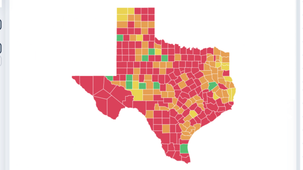 144 counties in Texas are in the “tipping point,” according to Harvard data