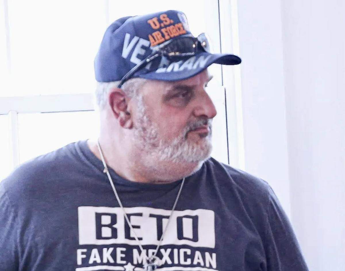 Ron Warren of Parker County, who believes he was the “Beto heckler,” attended wearing a T-shirt calling O’Rourke a “fake Mexican.”