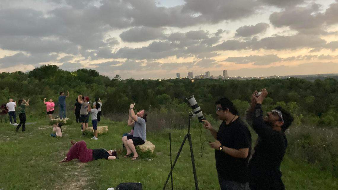 A small park in east Fort Worth, Texas captured America’s ‘solar eclipse’ spirit