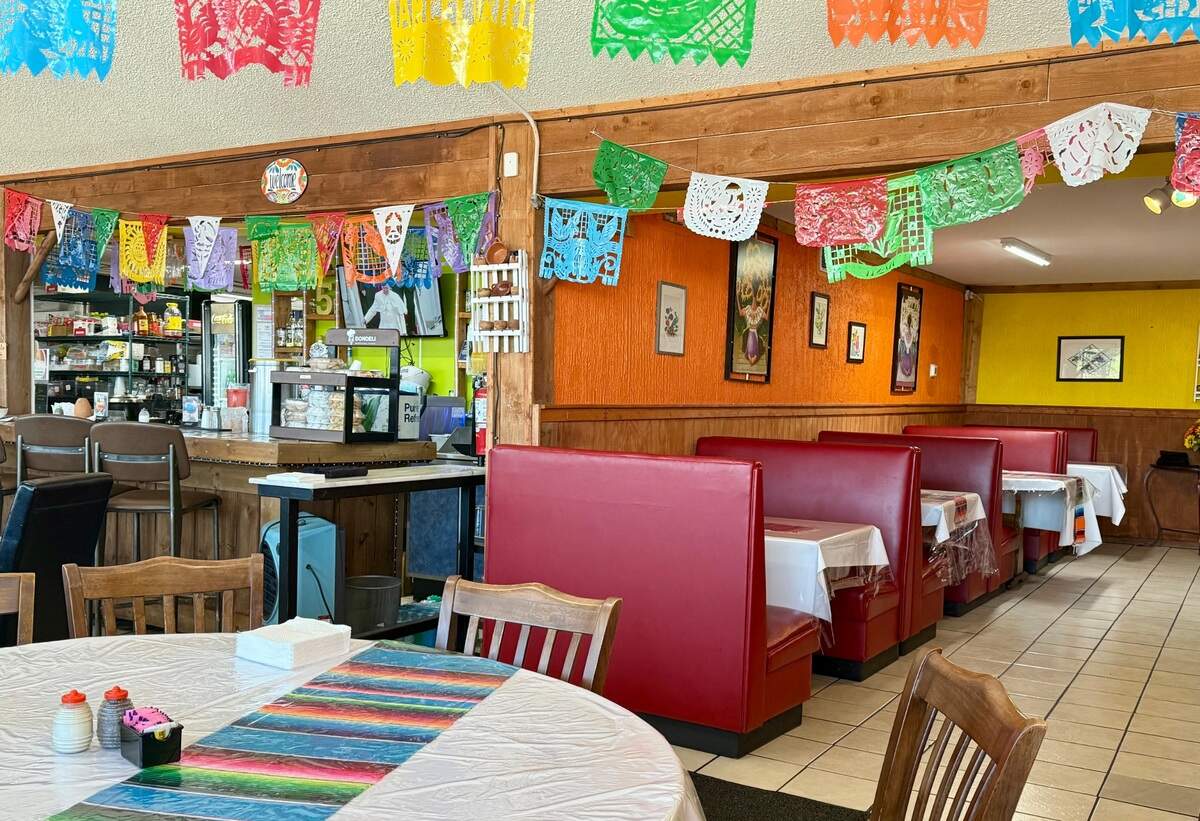 The interior at La Casa de Lina restaurant, seen April 21, 2025.