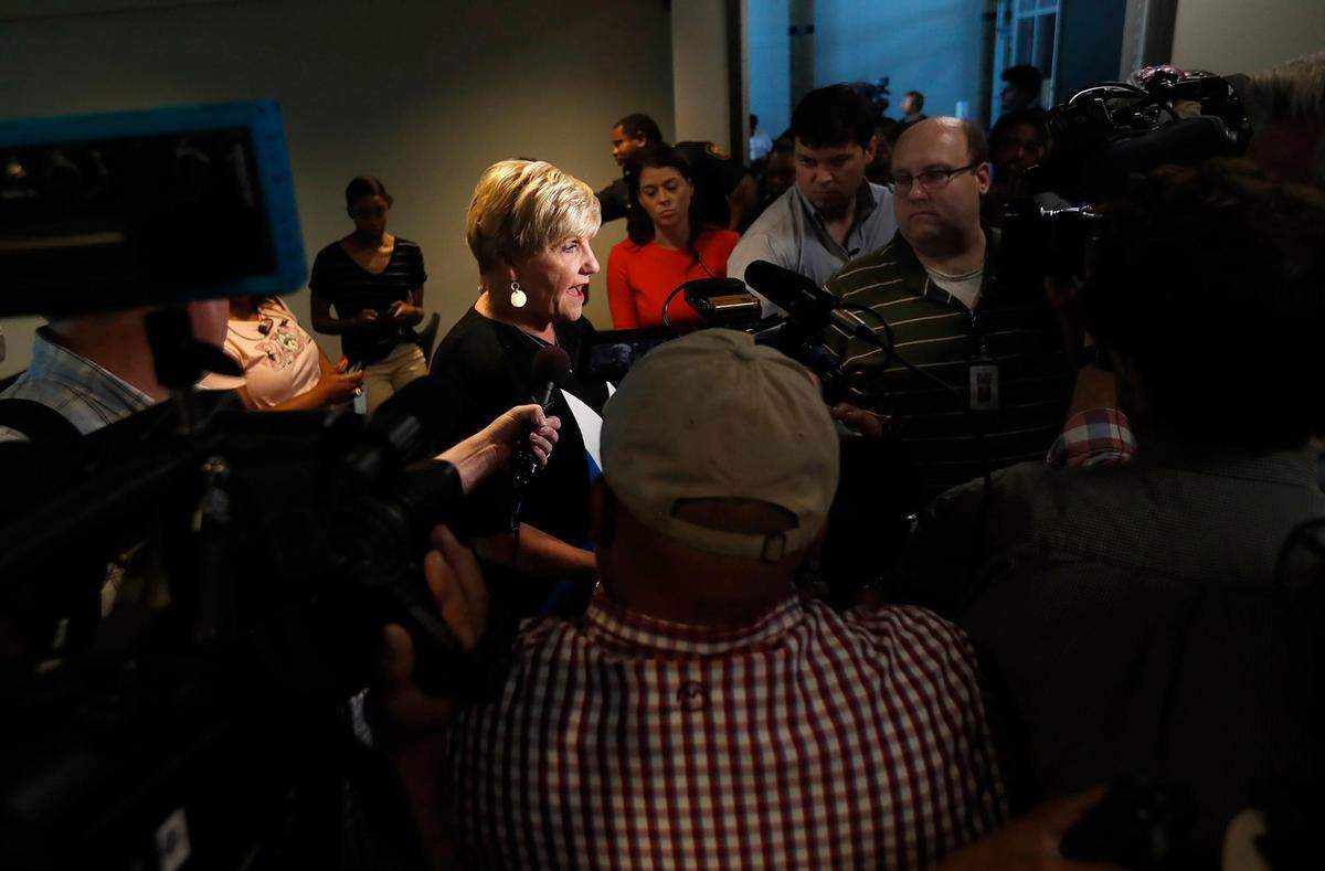 Fort Worth Mayor Betsy Price takes questions from the media following the release of police body camera footage of the fatal shooting of 20-year-old JaQuavion Slaton. Slaton was shot by police following a chase on Sunday, June 9, 2019. The shooting sparked protests from the community and a call for transparency.