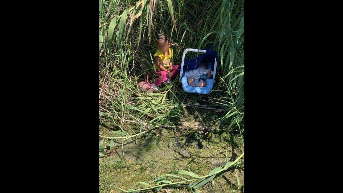 The U.S. Border Patrol found two children abandoned along the Rio Grande at the Texas-Mexico border. Photo from U.S. Customs and Border Protection.