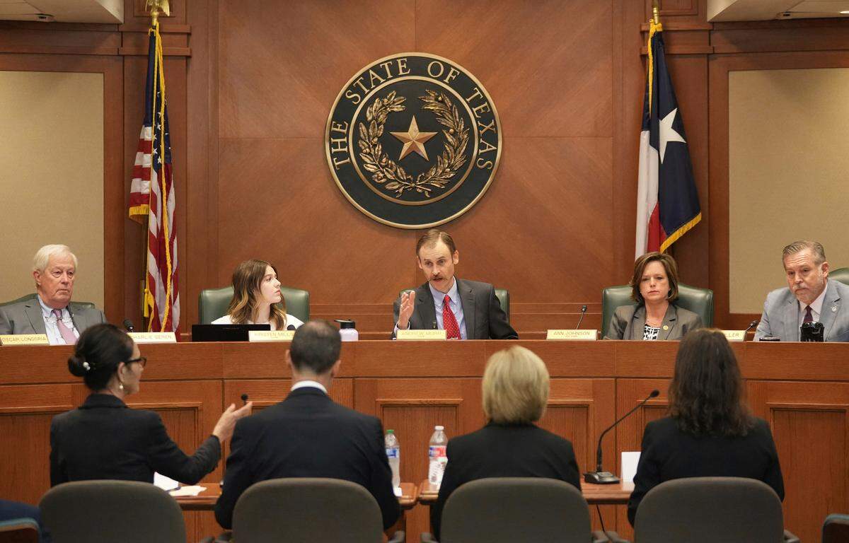 Rep. Andrew Murr, R-Junction, speaks Wednesday during a House General Investigating Committee hearing about Attorney General Ken Paxton at the Capitol in Austin.