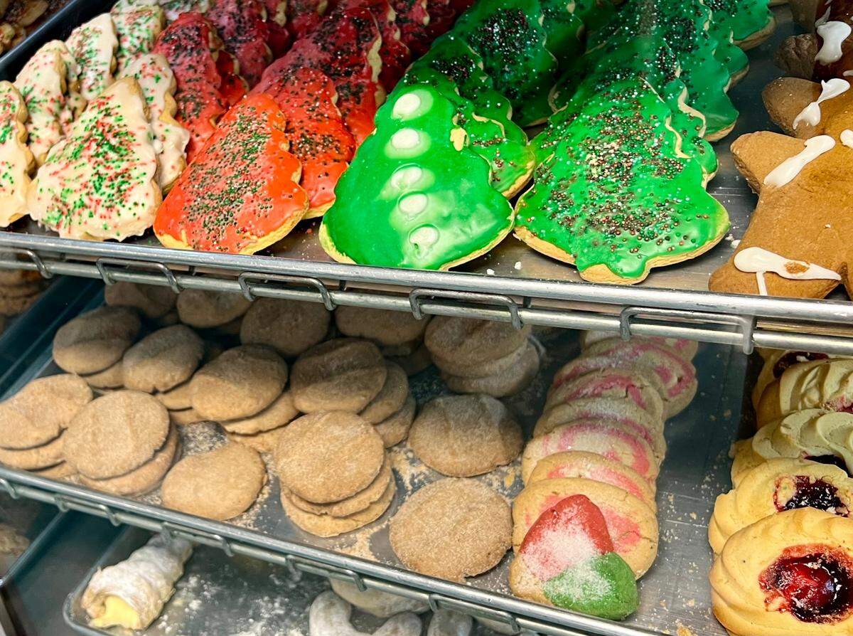 Pan dulce and Christmas cookies at Marquez Bakery in Arlington.