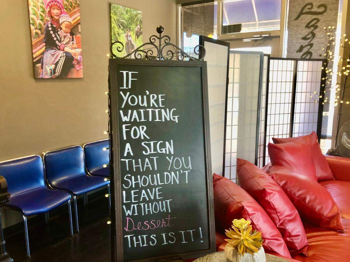 Tastebuds Eatery was lined with comfy furnishings and cute signs, seen Nov. 27, 2018.