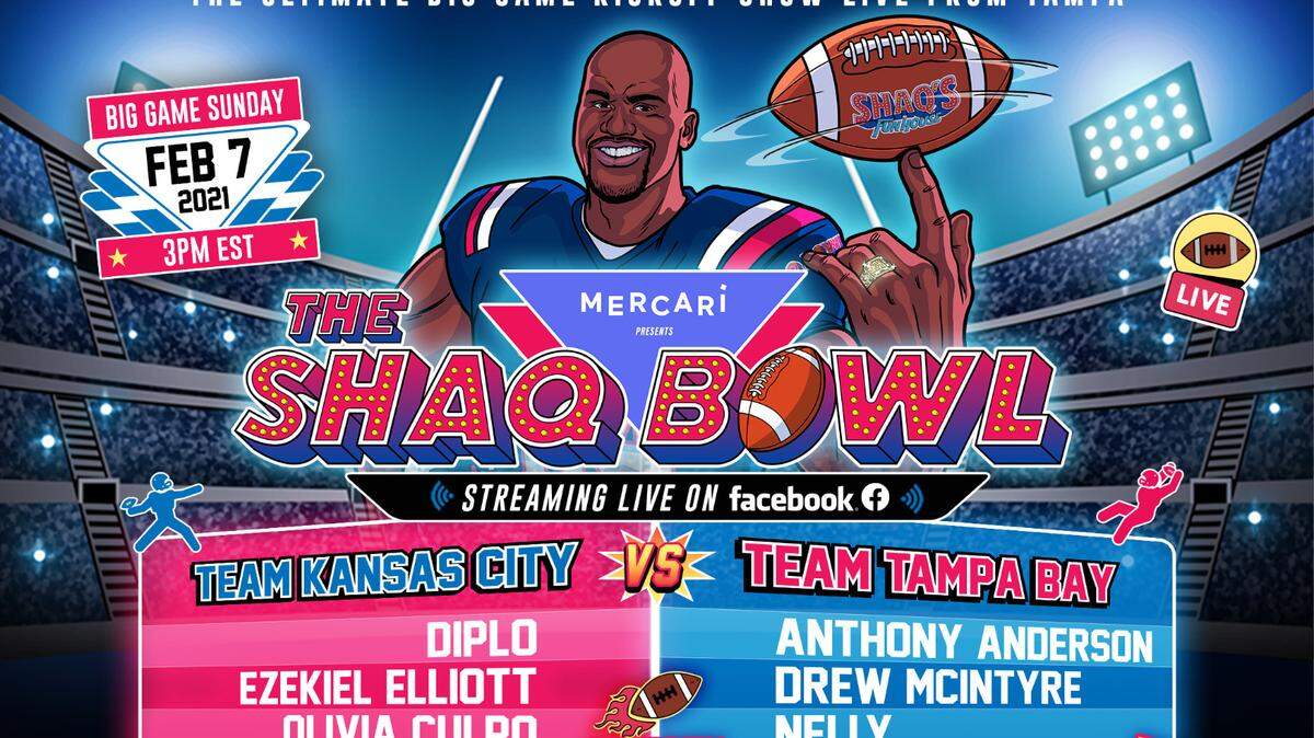 Former NBA star Shaquille O’Neal will be hosting the “Shaq Bowl,” a pregame event before Super Bowl LV that will feature celebrities engaging in various challenges. Among the competitors includes current Dallas Cowboys running back Ezekiel Elliott.