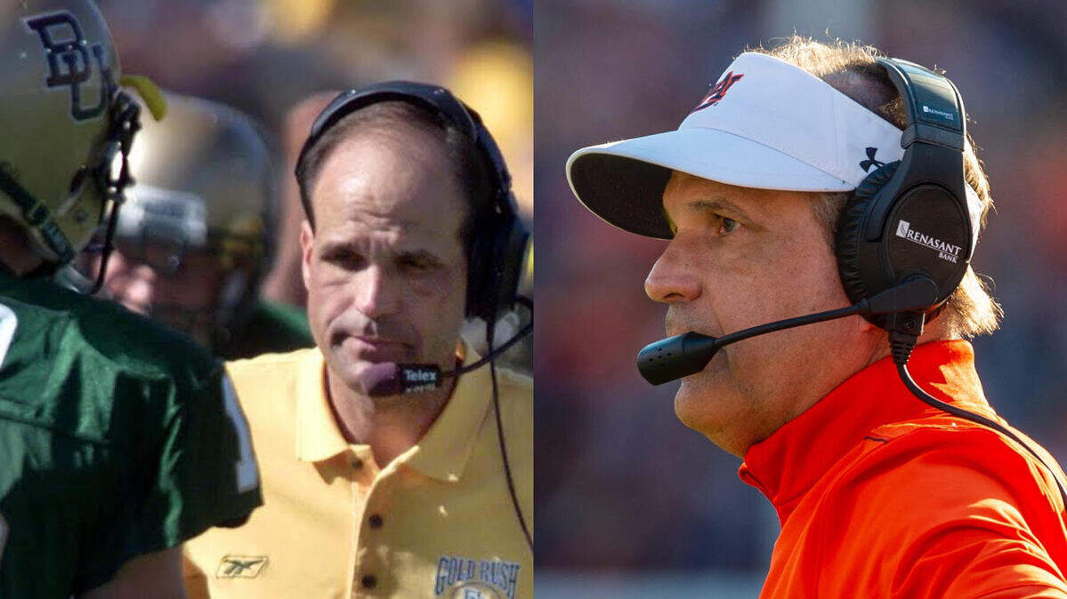 Kevin Steele was Baylor’s head football coach from 1999 to 2002, and compiled was 9-36. He was most recently the defensive coordinator at Auburn, and has been hired as the interim head coach at Tennessee.