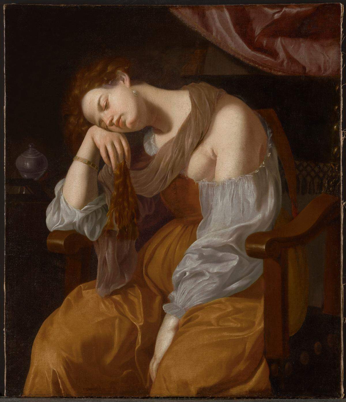 Artemisia Gentileschi,  “Penitent Mary Magdalene,”  1625–26. Oil on canvas. 