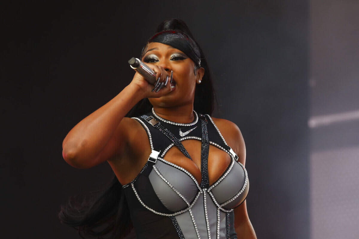 Musician Megan Thee Stallion performs at the 2021 Governors Ball music festival at Citi Field on Saturday, Sept. 25, 2021, in New York. (Photo by Andy Kropa/Invision/AP)