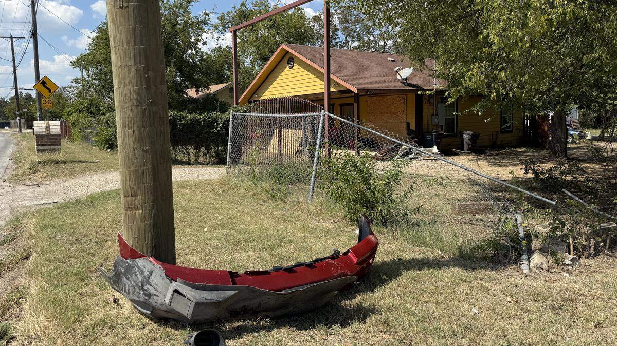 A car accident on East Berry Street sent two people to the hospital and left a Fort Worth home damaged after a car drove through the house Sunday night, Sept. 28.