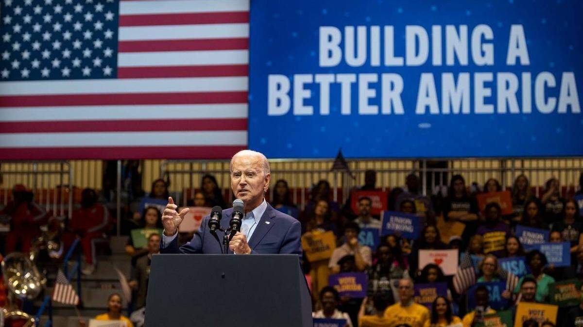 President Joe Biden, seen here at Florida Memorial University on Tuesday, Nov. 1, 2022, in Miami Gardens, Florida, announced his reelection campaign on Tuesday.