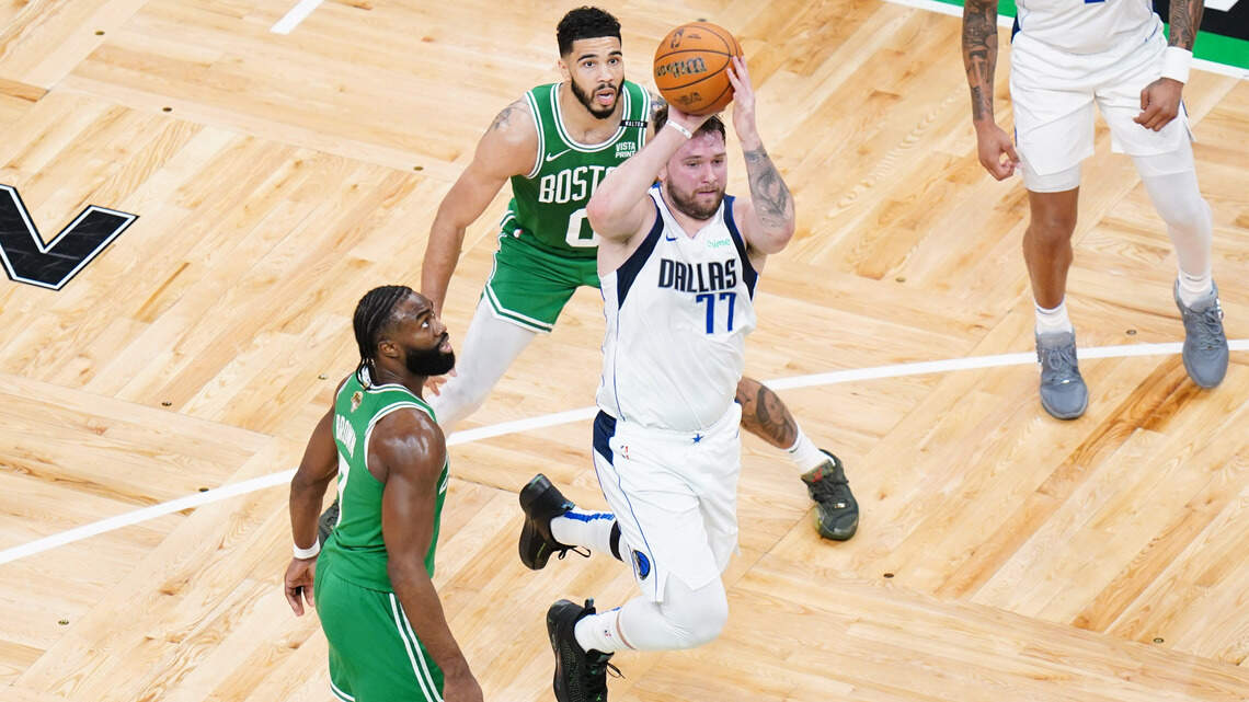 Luka Doncic struggles as the Celtics beat the Mavs to win the NBA title