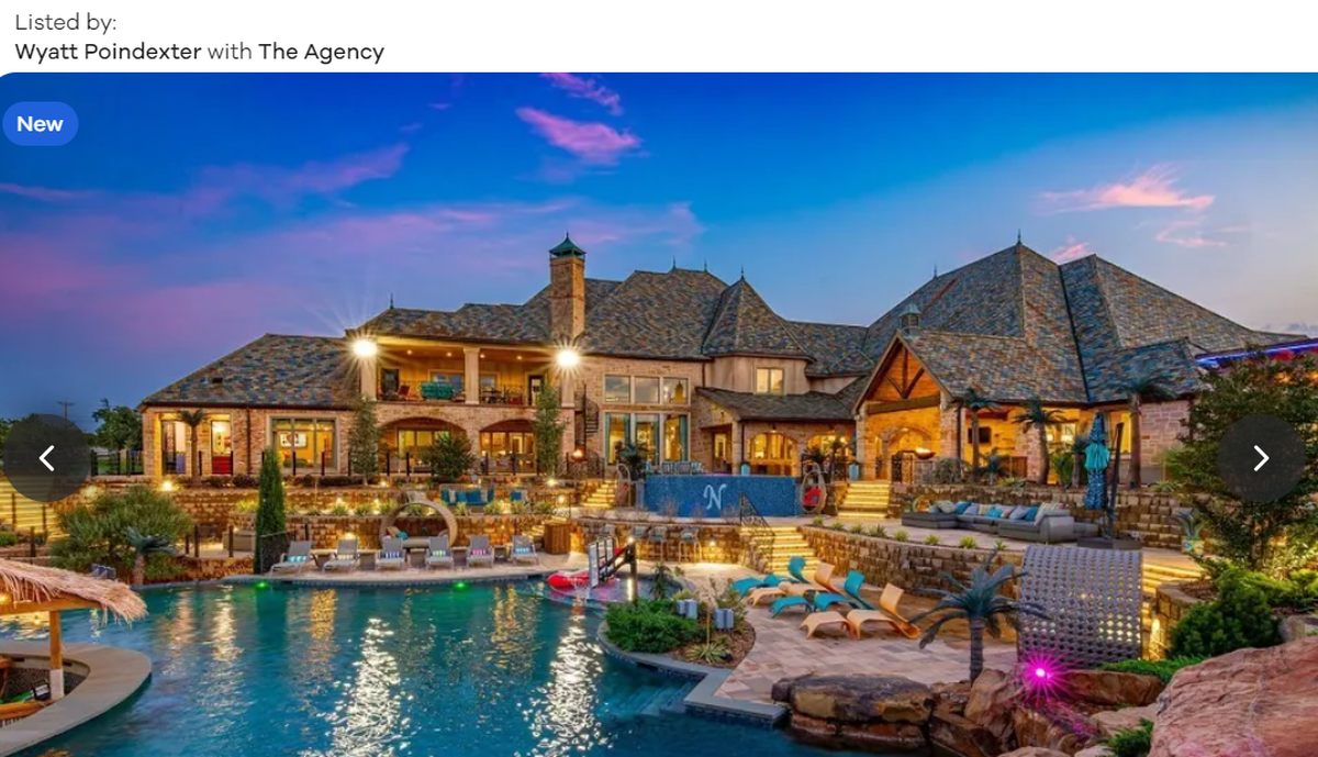 Backyard of the lavish estate