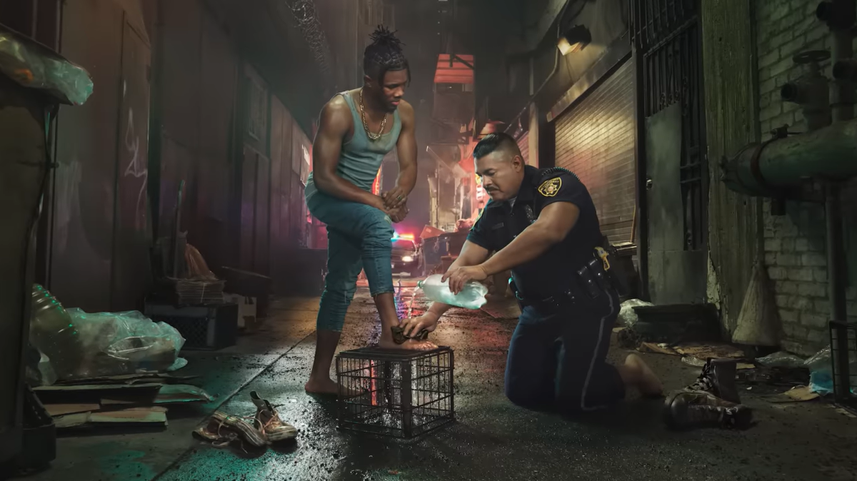 An image from the “He Gets Us” Super Bowl commercial.