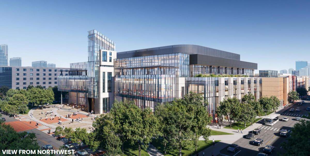 A view of the renovated Fort Worth Convention Center from the northwest corner.