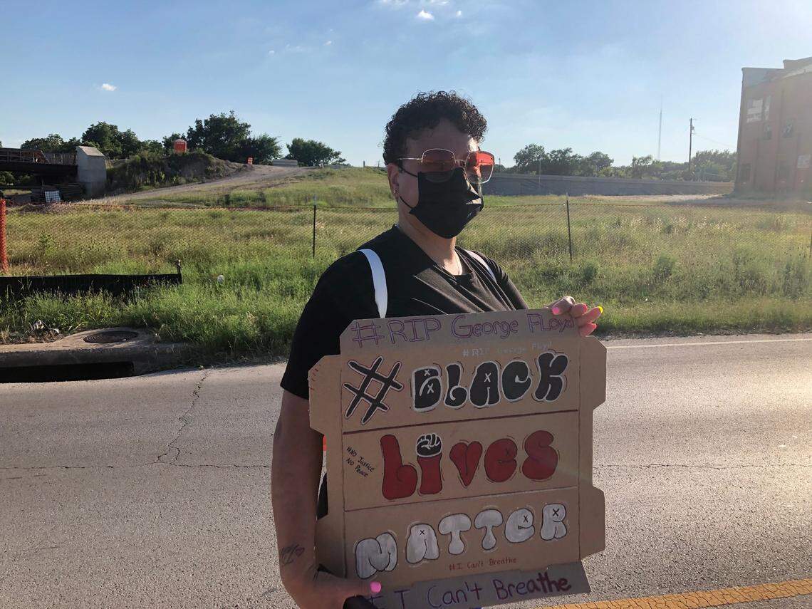 Lillian Senior, Arlington, joined Fort Worth’s protest against police brutality on June 7.