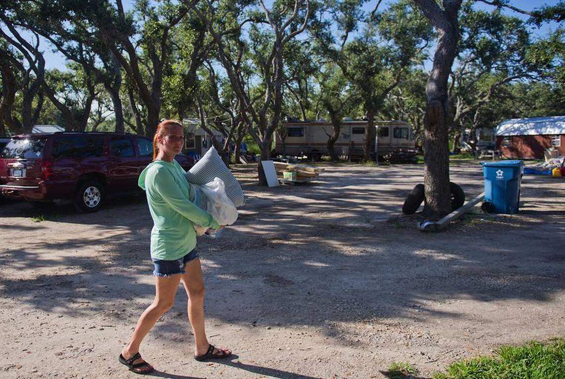 Samantha McCrary opened up her land in Rockport as a refugee Camp of sorts after Harvey hit the area. At its peak, more than 100 people lived on her land in tents and RVs; family members and volunteers helped McCrary provide up to 1,500 meals a day free of charge.